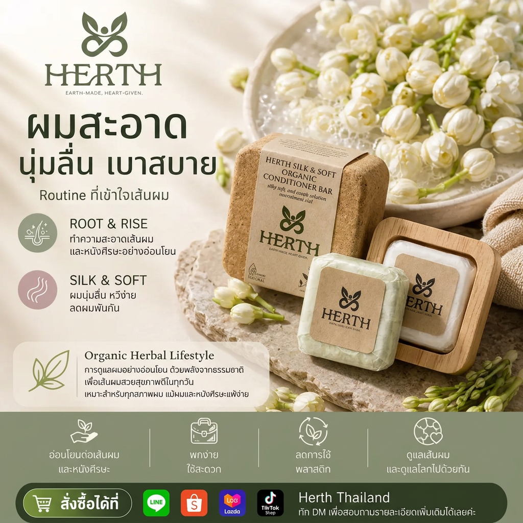 รูทีนดูแลเส้นผม ROOT & RISE และ SILK & SOFT